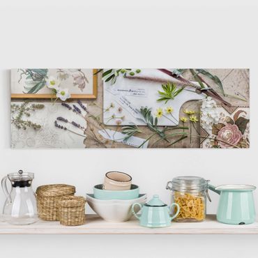 Stampa su tela - Flowers and garden herbs Vintage - Orizzontale 2:1