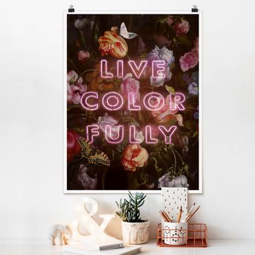 Poster - live Colorfully - Verticale 4:3