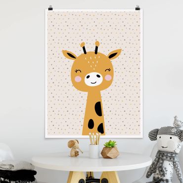 Poster - baby giraffe - Verticale 4:3