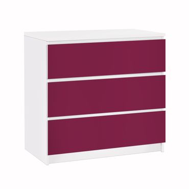 Carta adesiva per mobili IKEA - Malm Cassettiera 3xCassetti - Colour Red Wine
