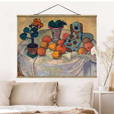 Foto su tessuto da parete con bastone - Paula Modersohn-Becker - Natura morta con arance - Orizzontale 3:4
