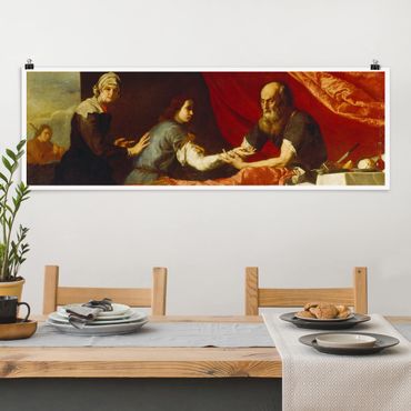 Poster - Jusepe De Ribera - Isacco e di Giacobbe - Panorama formato orizzontale