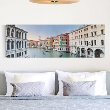 Stampa su tela - Grand Canal View From The Rialto Bridge Venice - Panoramico