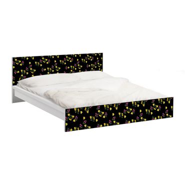 Carta adesiva per mobili IKEA - Malm Letto basso 180x200cm Mille Fleurs pattern