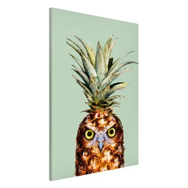 Lavagna magnetica - Ananas con civetta - Formato verticale 2:3