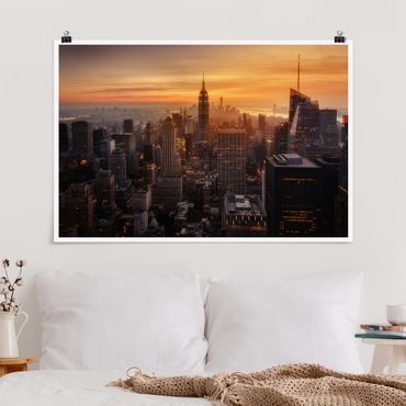 Poster - Manhattan Skyline Evening - Orizzontale 2:3