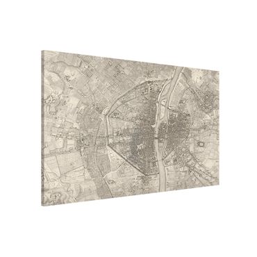 Lavagna magnetica - Mappa vintage Paris