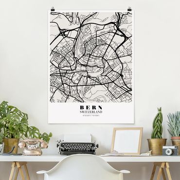 Poster - Mappa Bern - Classica - Verticale 4:3