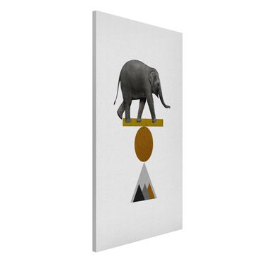 Lavagna magnetica - Elefante nell'arte dell'equilibrio
