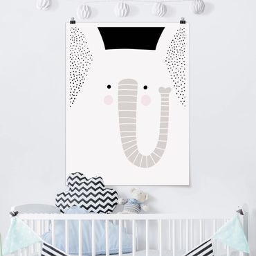 Poster - Zoo con Patterns - Elephant - Verticale 4:3