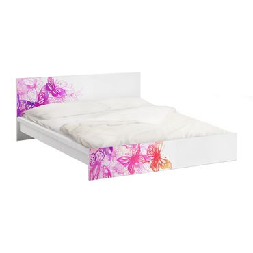 Carta adesiva per mobili IKEA - Malm Letto basso 180x200cm Butterfly Dream