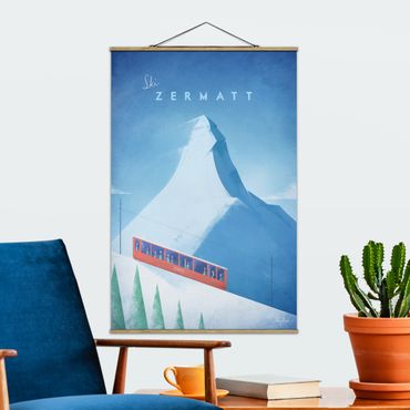 Foto su tessuto da parete con bastone - Poster di viaggio - Zermatt - Verticale 3:2