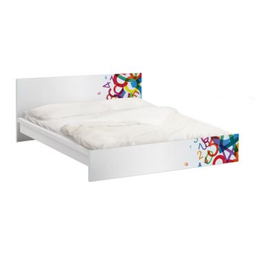Carta adesiva per mobili IKEA - Malm Letto basso 160x200cm Colourful Numbers