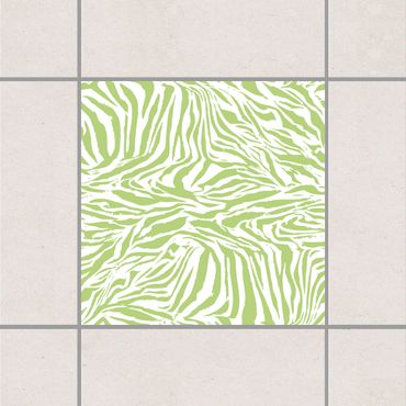 Adesivo per piastrelle - Zebra Design Spring Green 10cm x 10cm