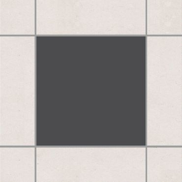 Adesivo per piastrelle - Colour Dark Grey 15cm x 15cm