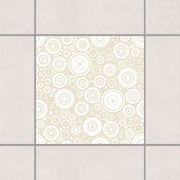 Adesivo per piastrelle - Secession White Light Brown 15cm x 15cm