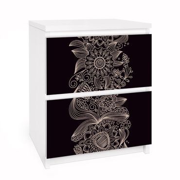 Carta adesiva per mobili IKEA - Malm Cassettiera 2xCassetti - Lovely Floral Background