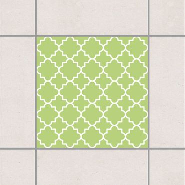 Adesivo per piastrelle - Traditional Quatrefoil Spring Green 25cm x 20cm