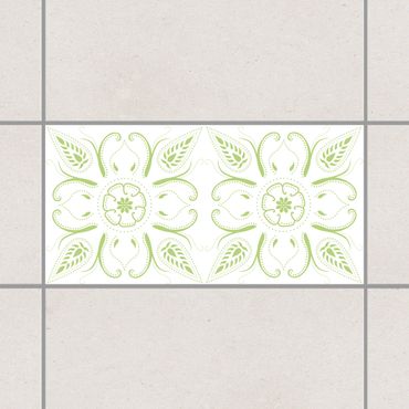 Adesivo per piastrelle - Bandana White Spring Green 15cm x 15cm