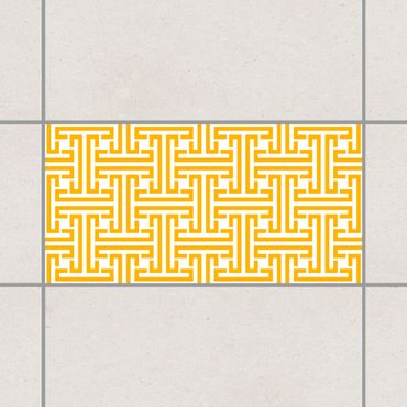Adesivo per piastrelle - Decorative Labyrinth Melon Yellow 25cm x 20cm