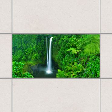 Adesivo per piastrelle - Paradisiacal Waterfall 30cm x 60cm