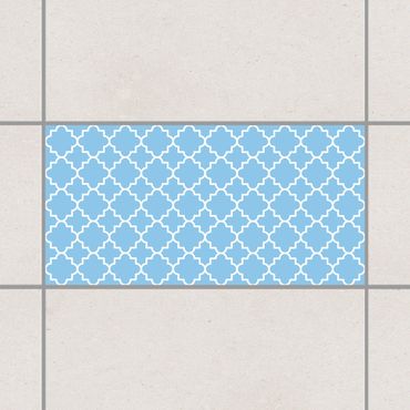 Adesivo per piastrelle - Traditional Quatrefoil Light Blue 25cm x 20cm