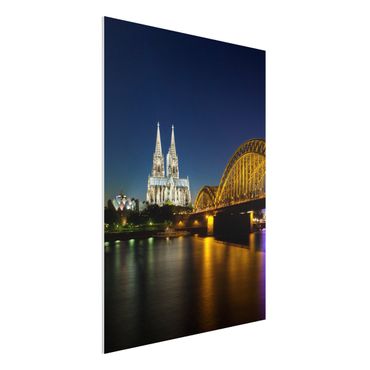 Quadro in forex - Cologne At Night - Verticale 3:4
