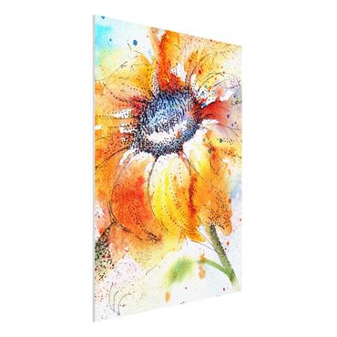 Quadro in forex - Painted Sunflower - Verticale 3:4