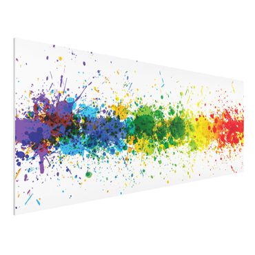 Quadro in forex - Rainbow Splatter - Panoramico