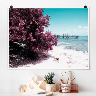 Poster - Paradise Beach Isla Mujeres - Orizzontale 3:4