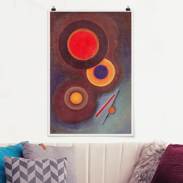 Poster - Wassily Kandinsky - cerchi e linee - Verticale 3:2