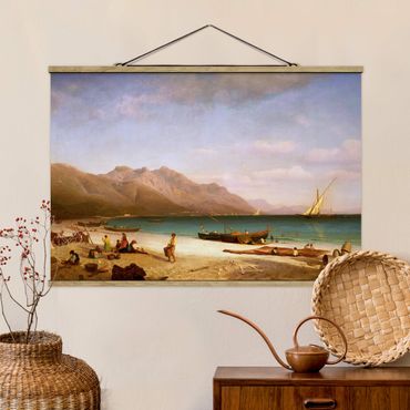 Foto su tessuto da parete con bastone - Albert Bierstadt - il Golfo di Salerno - Orizzontale 2:3