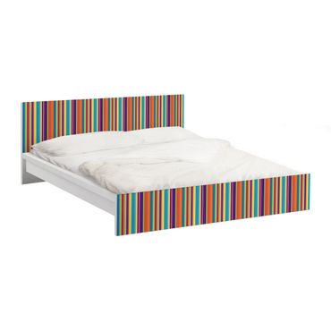 Carta adesiva per mobili IKEA - Malm Letto basso 140x200cm Happy Stripes