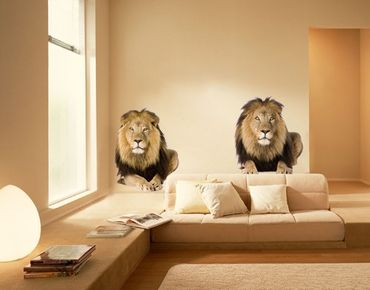 Adesivo murale no.165 Two Lions