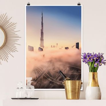 Poster - Heavenly skyline di Dubai - Verticale 3:2