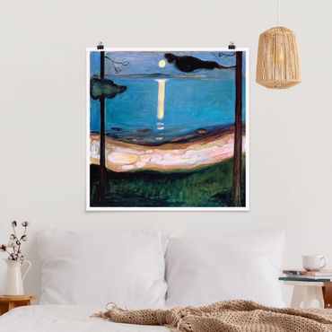 Poster - Edvard Munch - Luna Notte - Quadrato 1:1