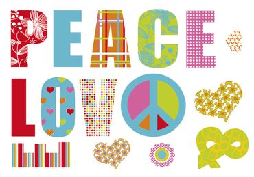 Adesivo murale per bambini - Love and Peace