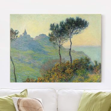 Stampa su tela - Claude Monet - La Chiesa di Varengeville al Tramonto - Orizzontale 4:3