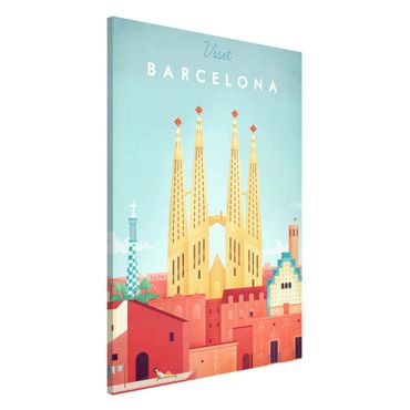 Lavagna magnetica - Poster viaggio - Barcellona - Formato verticale 2:3