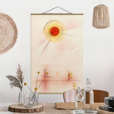 Foto su tessuto da parete con bastone - Wassily Kandinsky - Radiazione - Verticale 3:2