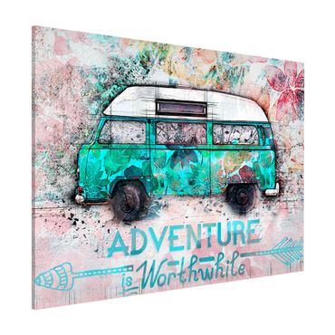 Lavagna magnetica - Bulli Adventure Collage pastello - Formato orizzontale 3:4