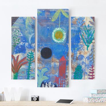 Stampa su tela 3 parti - Paul Klee - Sunken Landscape - Trittico da galleria