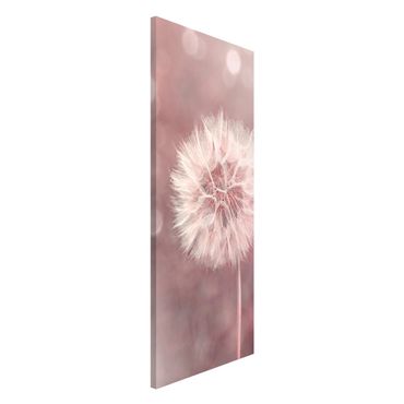 Lavagna magnetica - Dandelion rosa bokeh - Panorama formato verticale