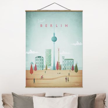 Foto su tessuto da parete con bastone - Poster viaggio - Berlino - Verticale 4:3