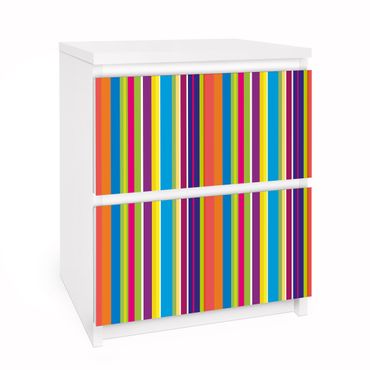 Carta adesiva per mobili IKEA - Malm Cassettiera 2xCassetti - Happy Stripes