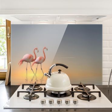 Paraschizzi in vetro - Flamingo Love