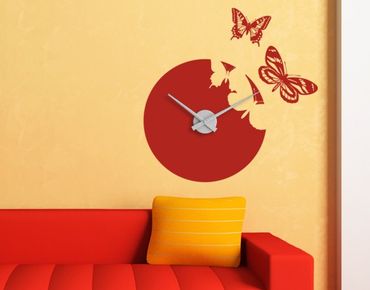 Adesivo murale orologio no.AC24 Butterfly