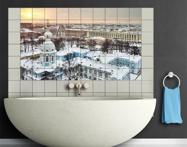 Adesivo per piastrelle - Winter in St. Petersburg