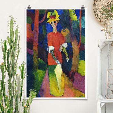 Poster - August Macke - Lady In The Park - Verticale 3:2