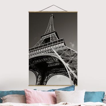 Foto su tessuto da parete con bastone - Torre Eiffel - Verticale 3:2